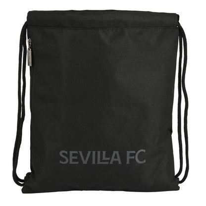 Kuprinė su virvutėmis Sevilla Fútbol Club Teen 35 x 40 x 1 cm Juoda