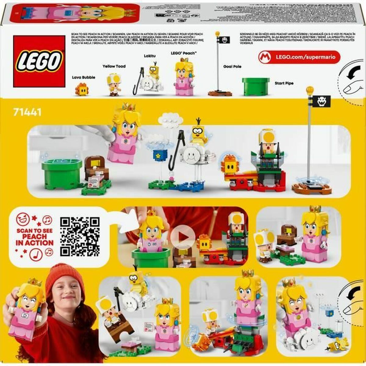 Statybos rinkinys Lego 71441 LEGO Peach's Adventures Interactive Princess Toy Spalvotas