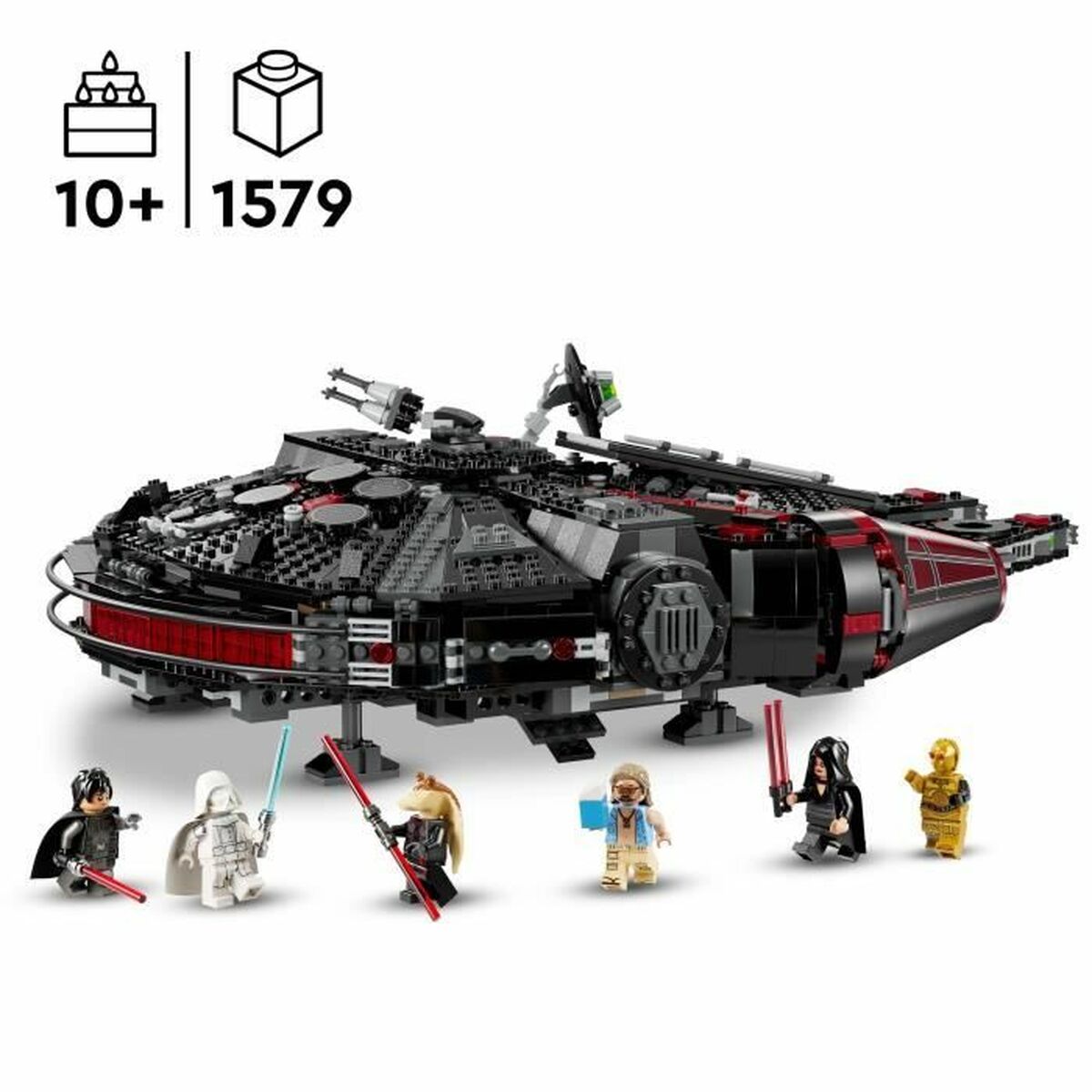 Statybos rinkinys Lego Star Wars 75389 Black Falcon Spalvotas 1579 Dalys