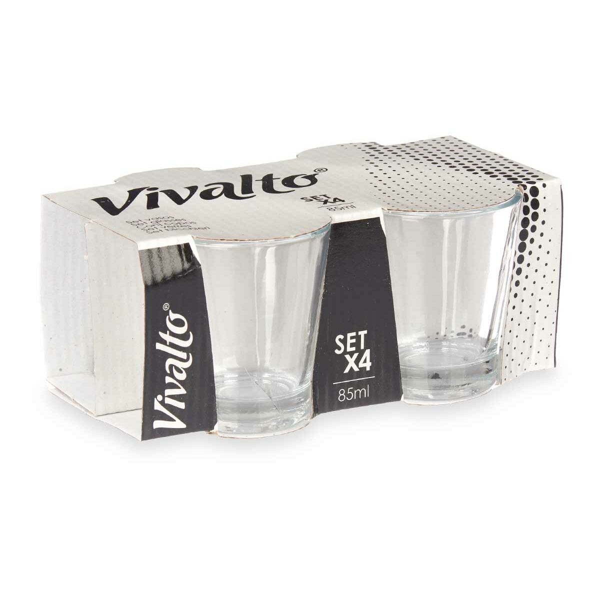 Stiklas Vivalto RYG6103 Skaidrus stiklas 85 ml Kava (24 vnt.)