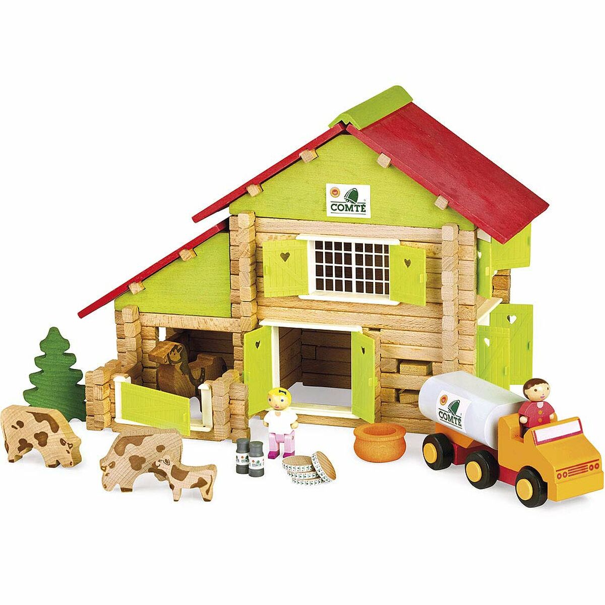 Playset Jeujura My Wooden Farm 180 Dalys