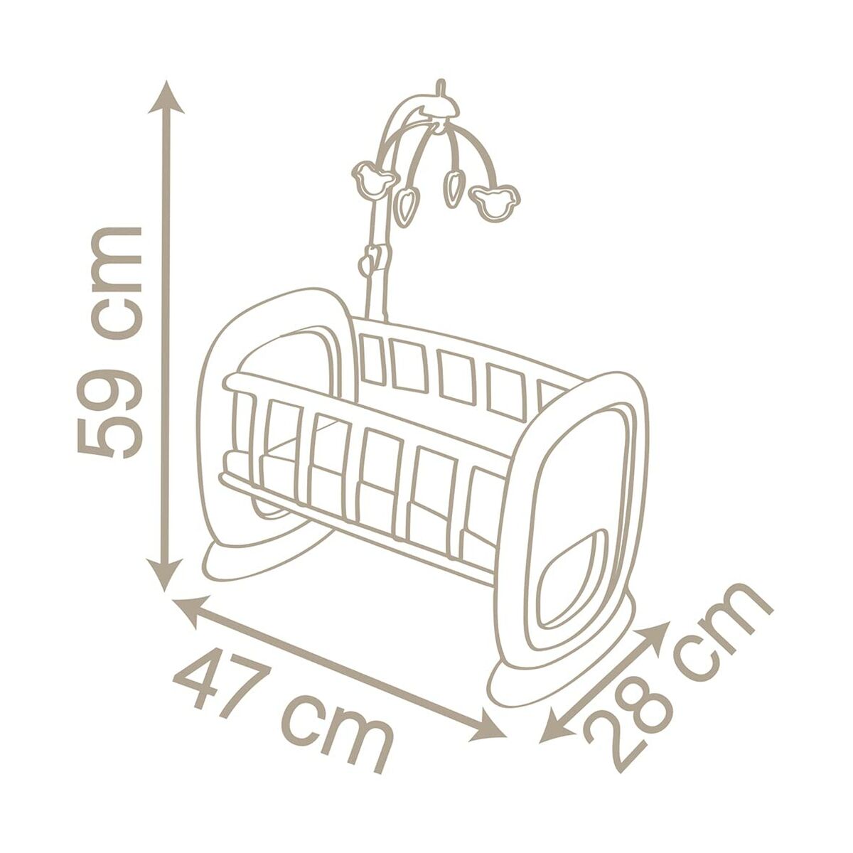 Lopšys lėlėms Smoby Cradle With Bars