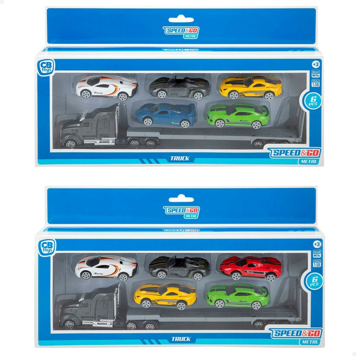 Sunkvežimių vežimėlis ir automobiliai Speed & Go 28 x 5 x 4,5 cm (12 vnt.)