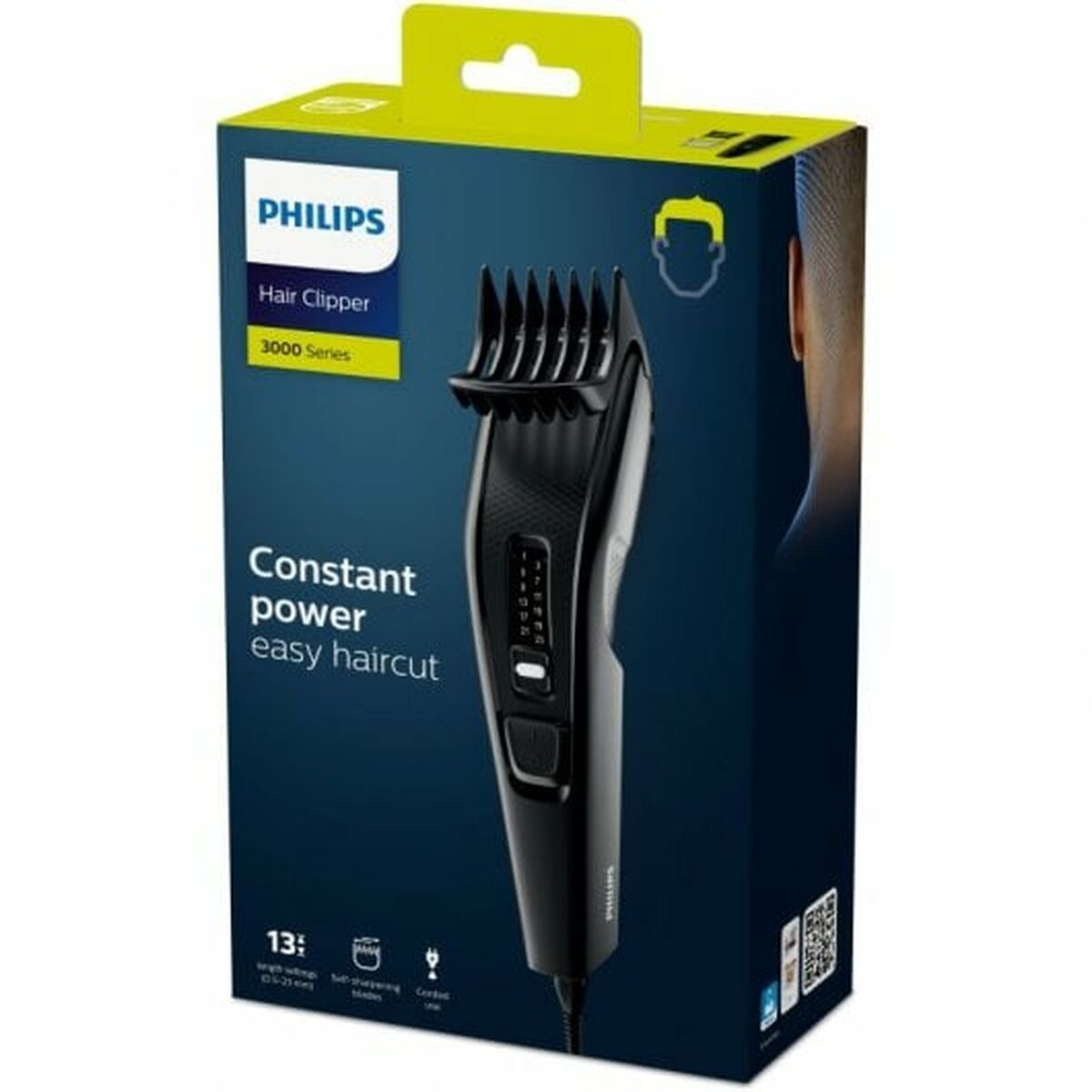 Plaukų kirpimo mašinėlė Philips Series 3000 Juoda