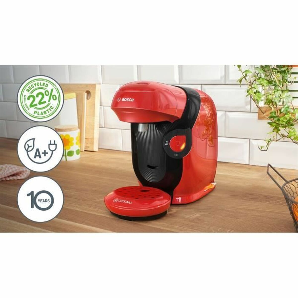 Kapsulinis kavos aparatas BOSCH TAS113E Juoda rouge 1400 W 700 ml