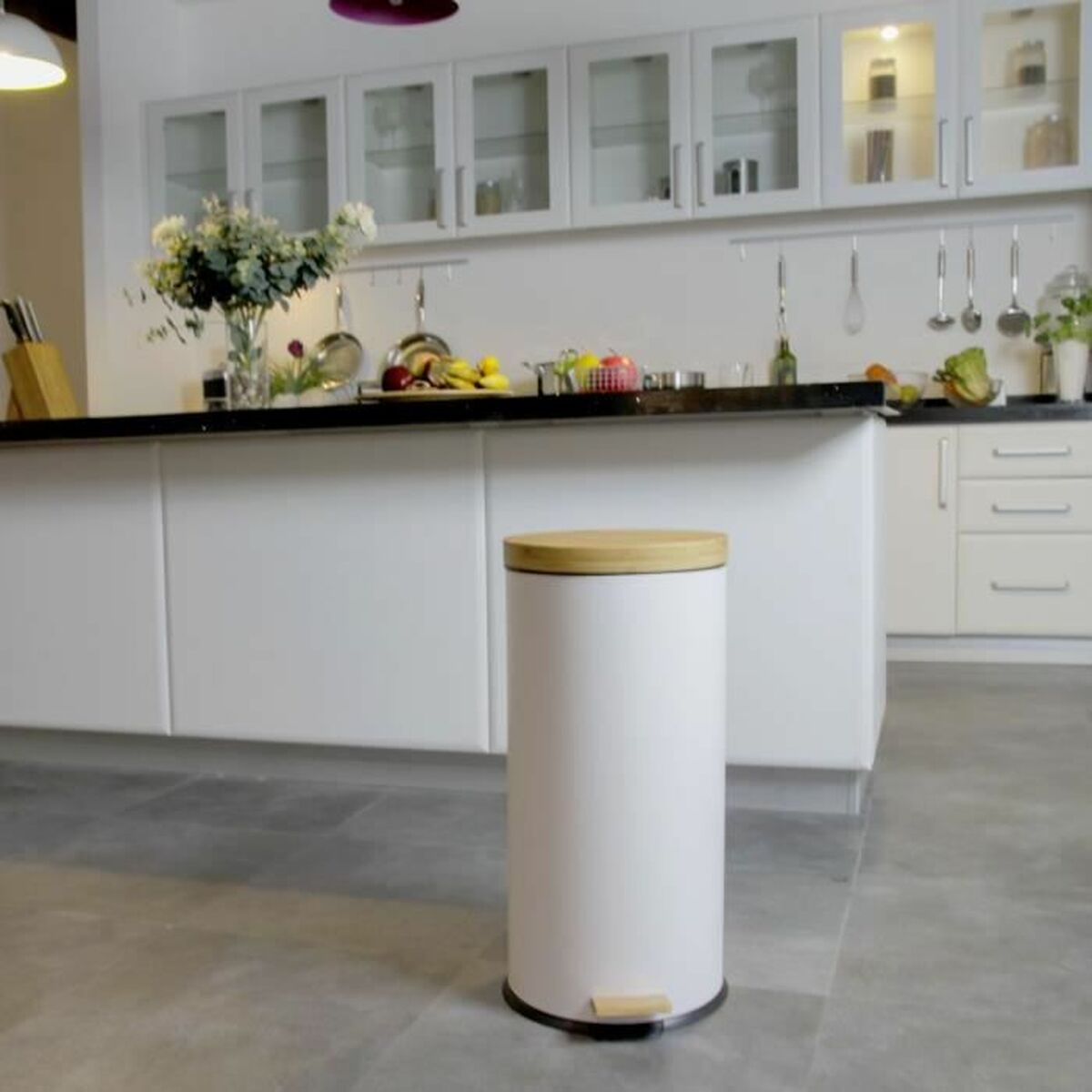 Šiukšlių dėžė Kitchen Move   Balta 30 L