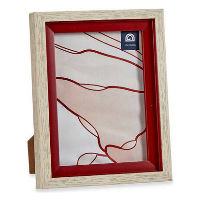 Nuotraukų rėmelis 17 x 2 x 21,8 cm Stiklas Raudona Medžio Ruda Plastmasinis (6 vnt.)