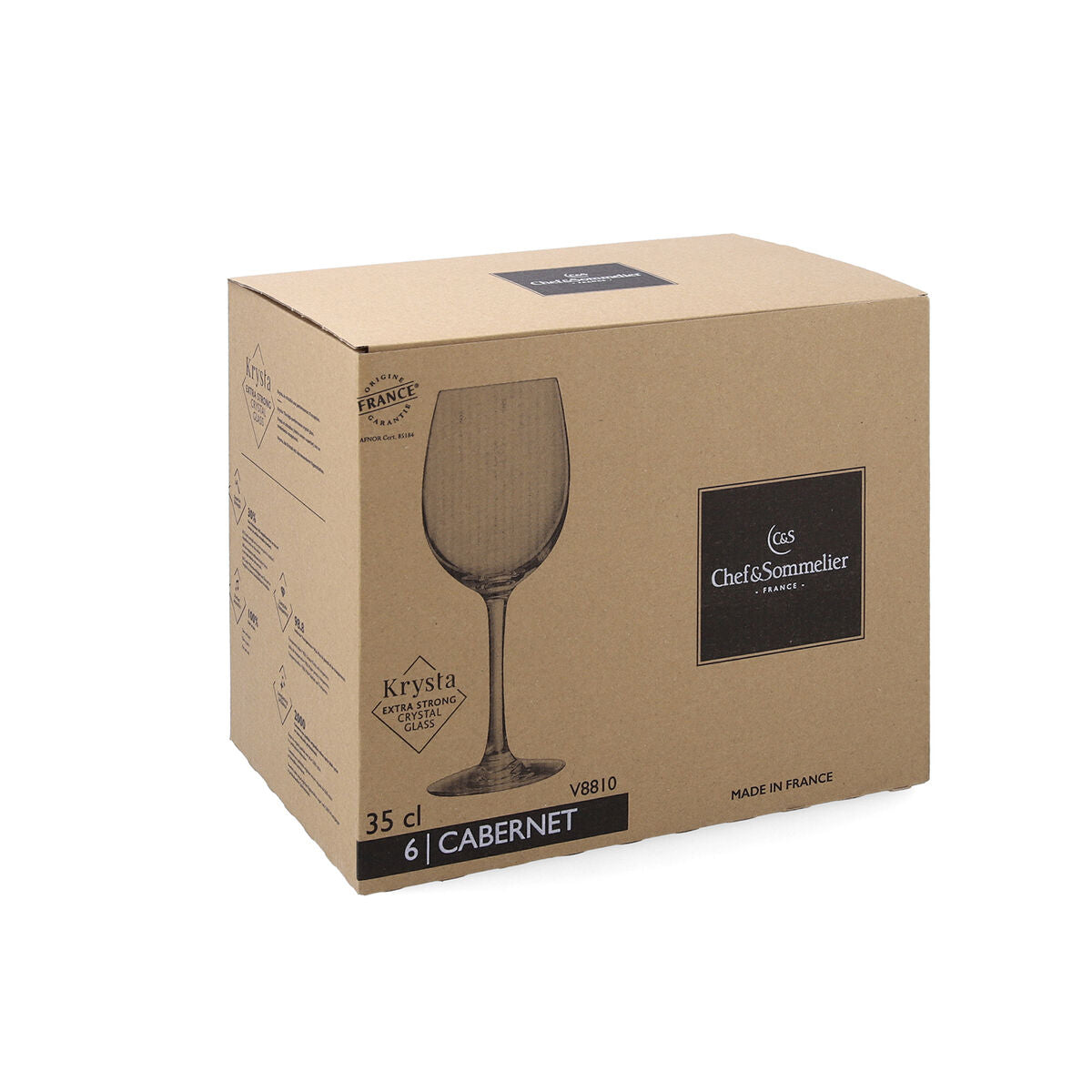 Stiklinių rinkinys Chef&Sommelier Cabernet Tulip Eco Skaidrus stiklas 350 ml (6 vnt.)