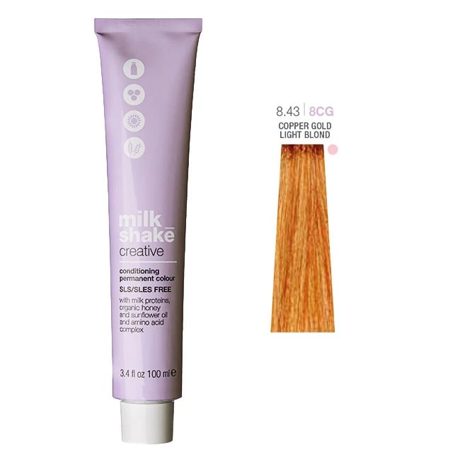 Milk_Shake Creative Permanent Color 8.43 Copper Gold Light Blond 100ml