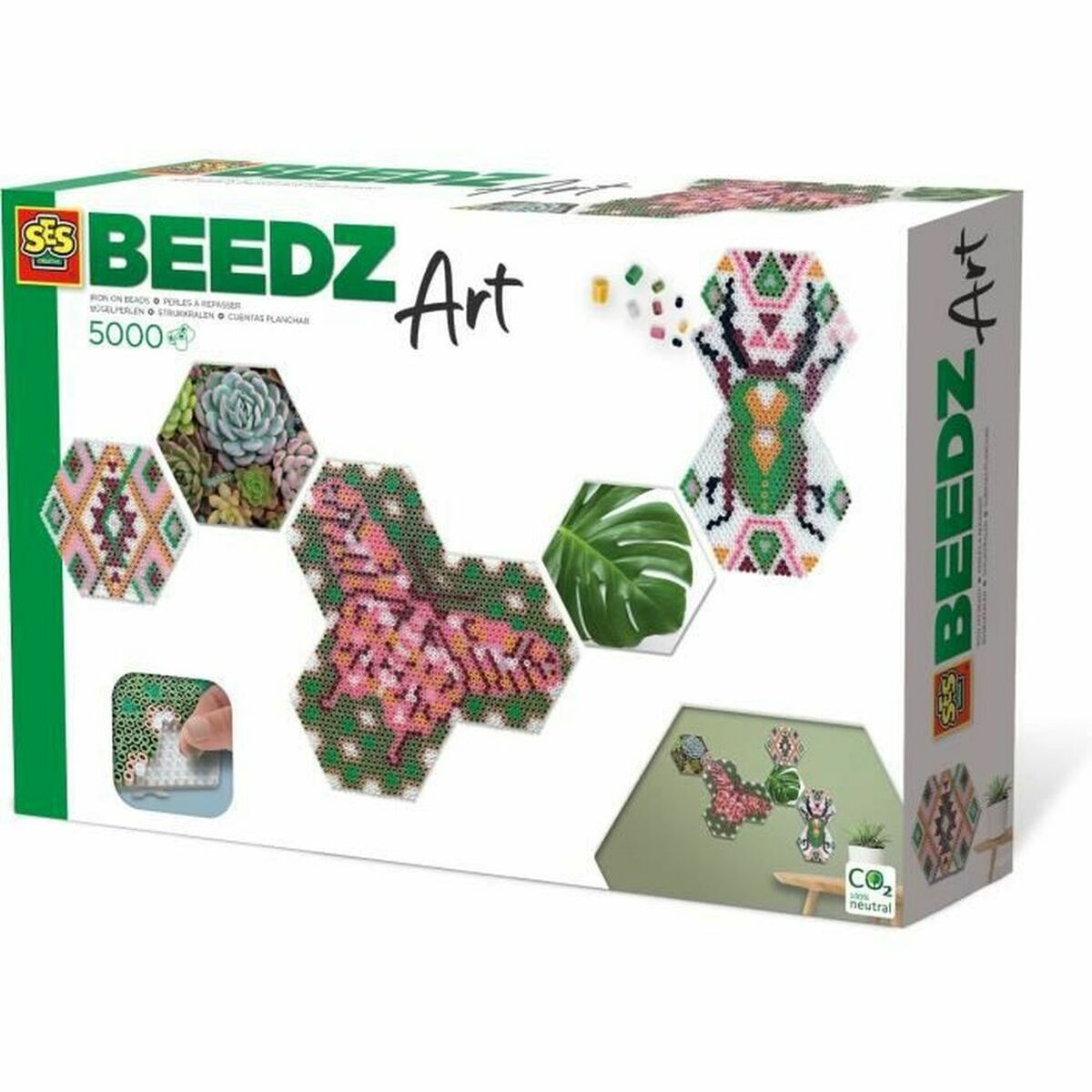 Mozaika SES Creative Beedz Art - Hex tiles Botánica (FR)