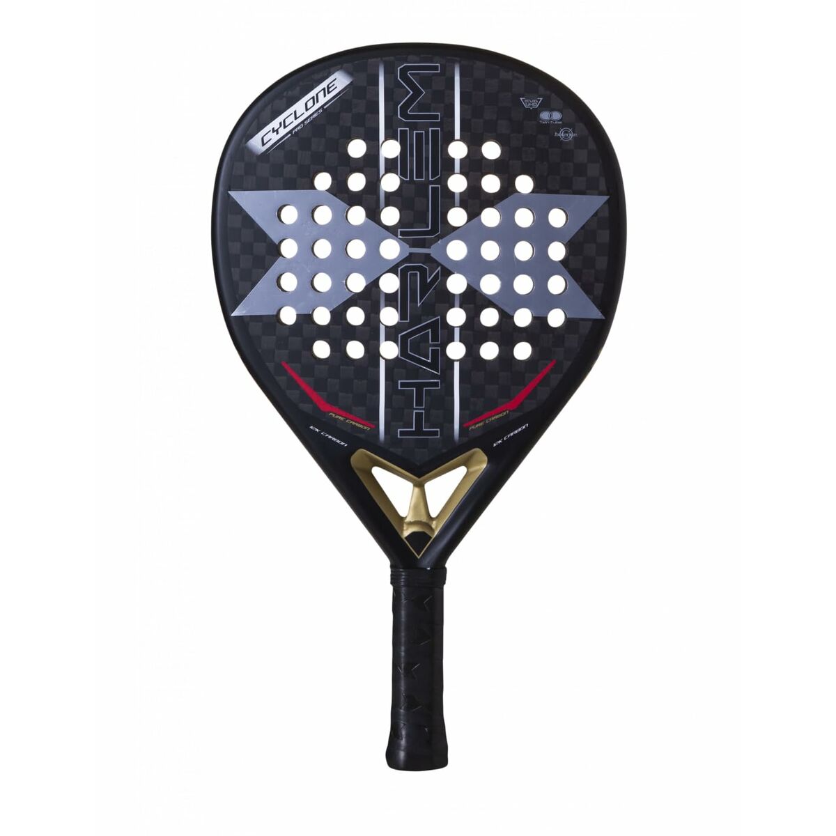 Padelio raketė Harlem Padel Cyclone 12K Juoda