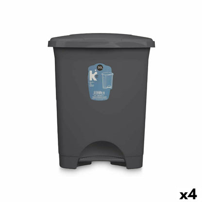 Pedalų dėžė Antracito Plastmasinis 30 L (4 vnt.)