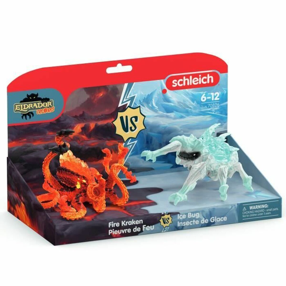 Lėlių namo priedai Schleich Lava Octopus vs Ice Bug Duo