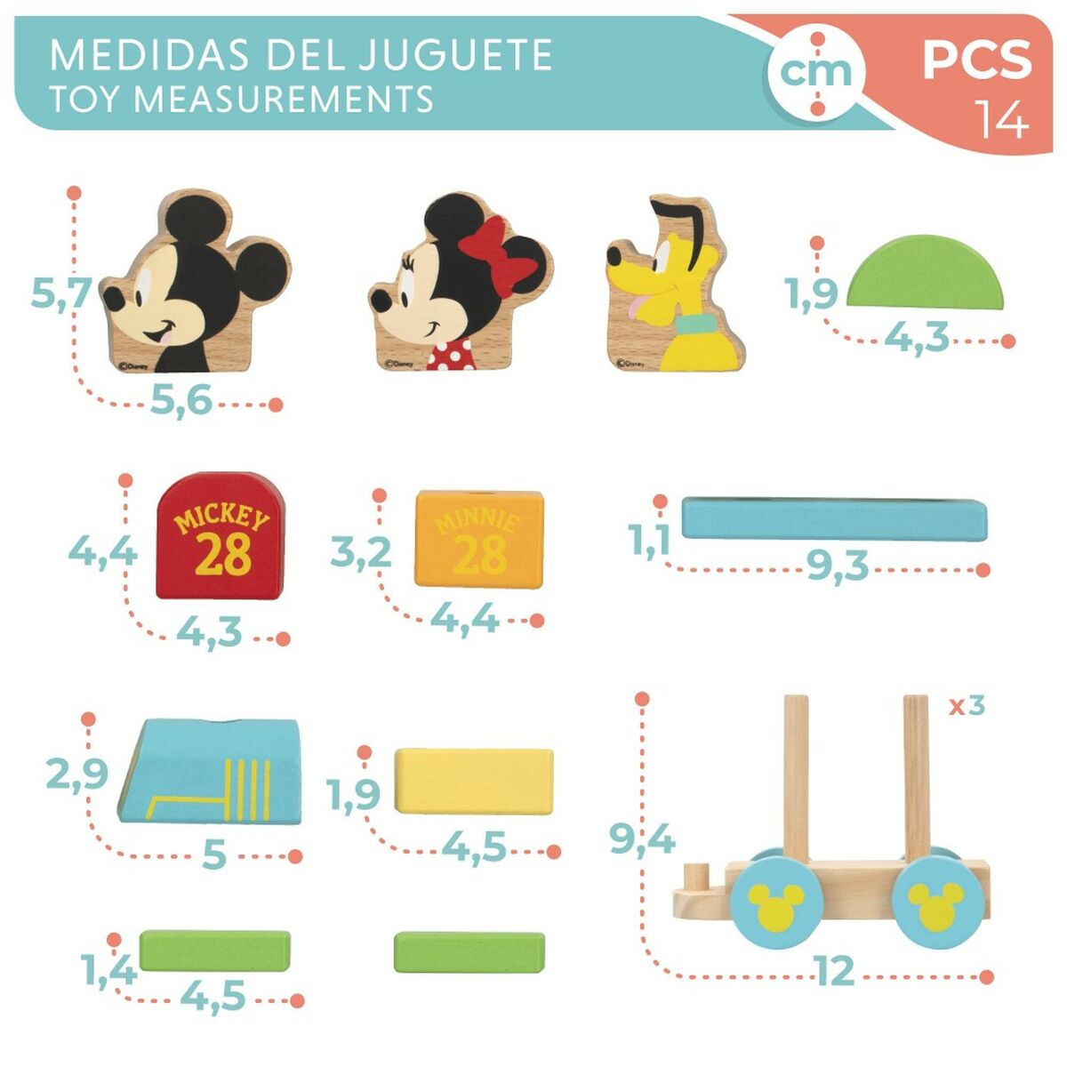 Traukinys Disney 14 Dalys (6 vnt.)