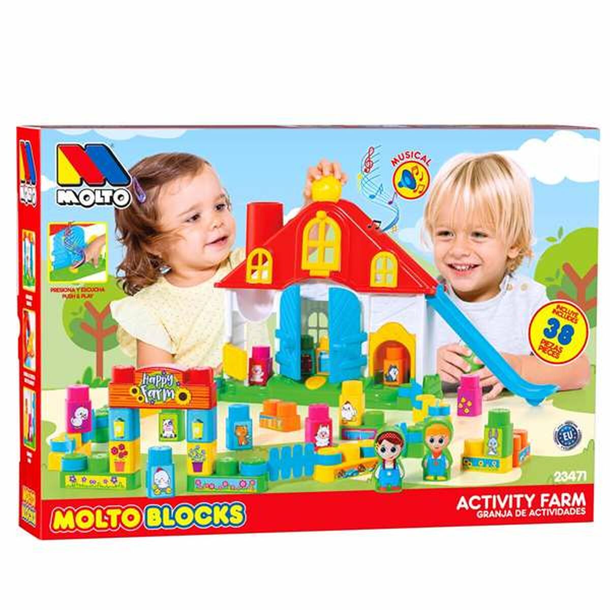 Playset Moltó Garsas Ūkis 38 Dalys