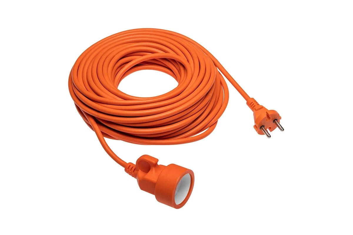 1 lizdo ilgiklis (oranžinis, 20m, IP20, 10A, 2x1.0) GTV AE-POGRODUN-20