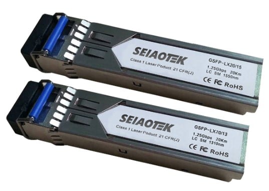 Optinis Integruojamas keitiklis  SFP BiDi GSFP-LX3-1330 (1.25Gbps, Single mode, TX1310nm, 3km, LC)