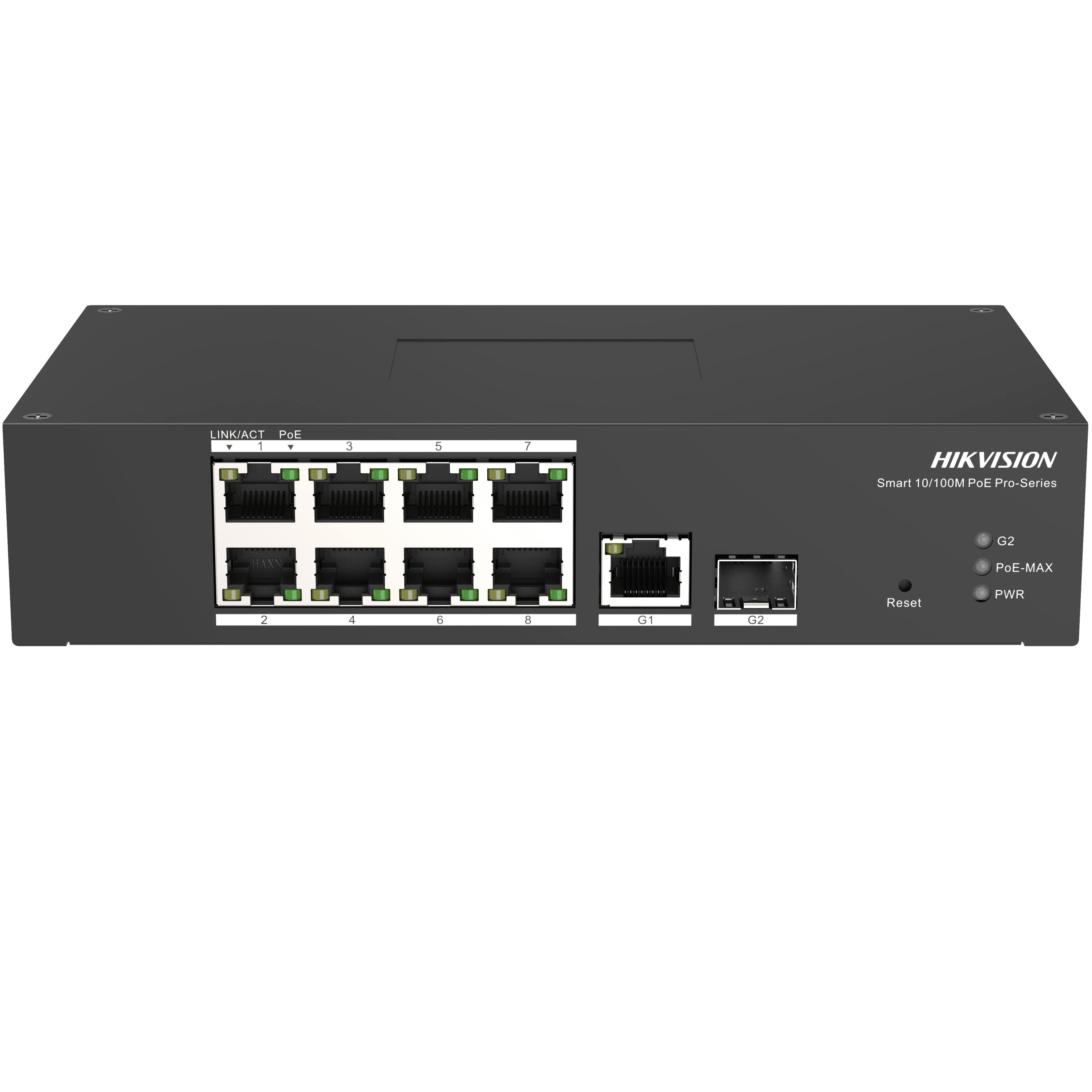 Hikvision 10 prievadų 8 PoE prievadų komutatorius DS-3T1310P-SI/HS