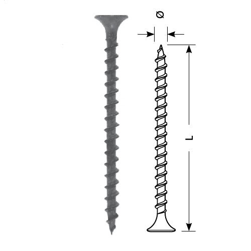 Sraigtas STARFIX gipsas-medis 3.5x55/F (juodas, 100vnt)