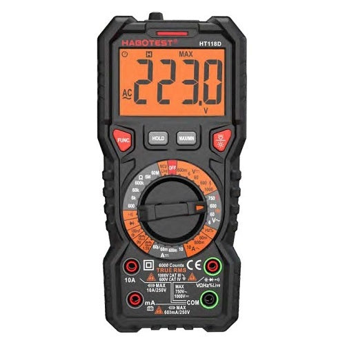 Multimetras DC1000V/10A, AC750V/10A