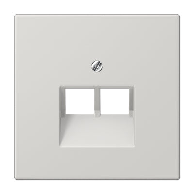 Kompiuterinio lizdo apdaila JUNG LS969-2UALG (pilka, 2xRJ45)