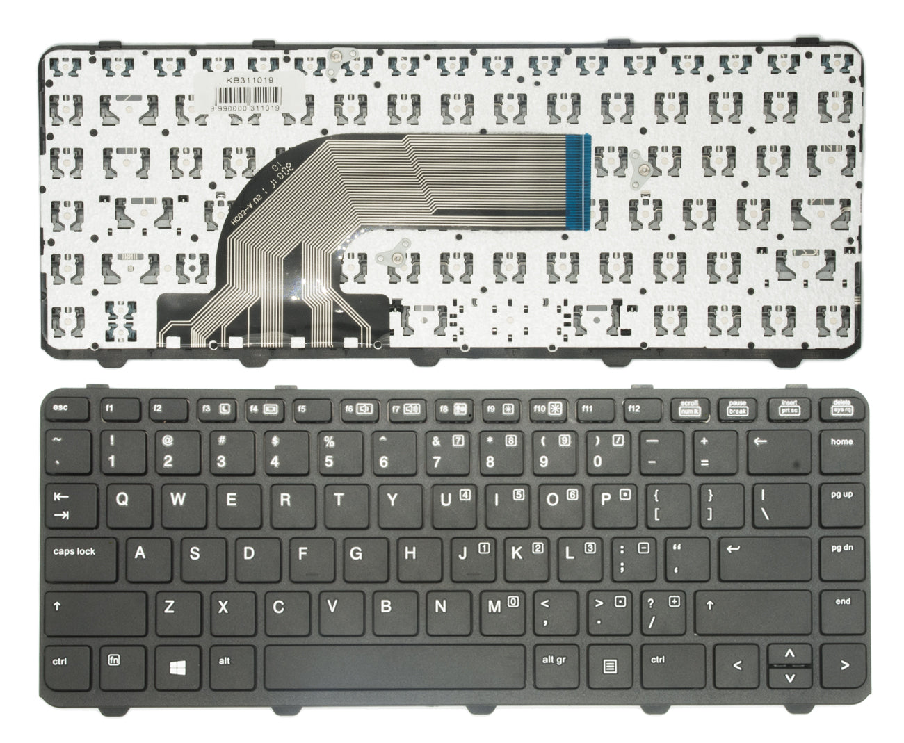 Klaviatūra HP ProBook 430 G2, 440 G0, 440 G1, 440 G2, 445 G2, 630 G2, 640 G1, 645 G1.su rėmeliu