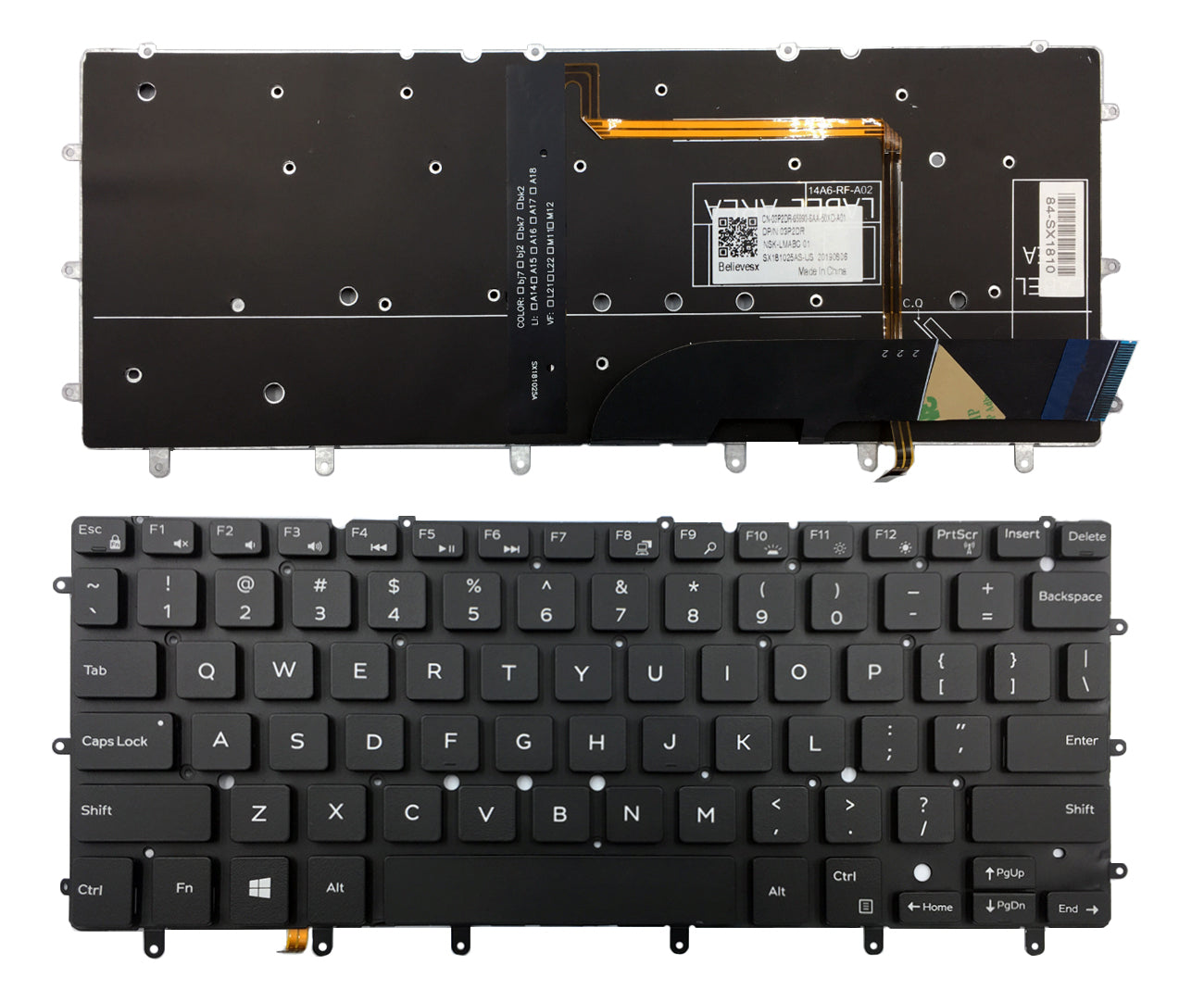 Klaviatūra DELL Inspiron 13: 7000, 7352, 7353, 7359, 7347, 7348