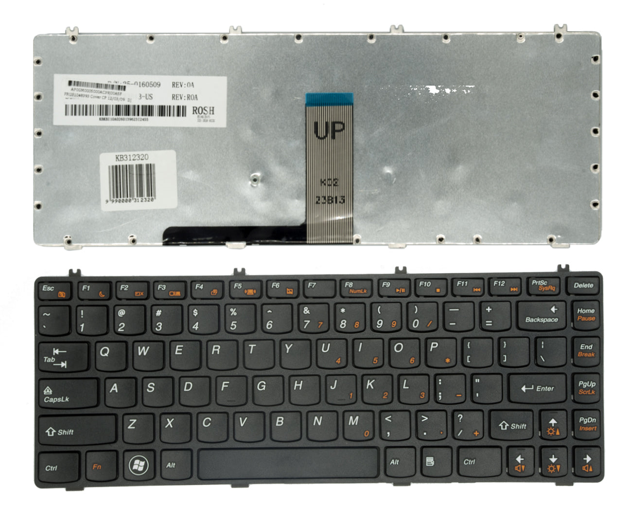 Klaviatūra LENOVO Ideapad: Y470, Y471
