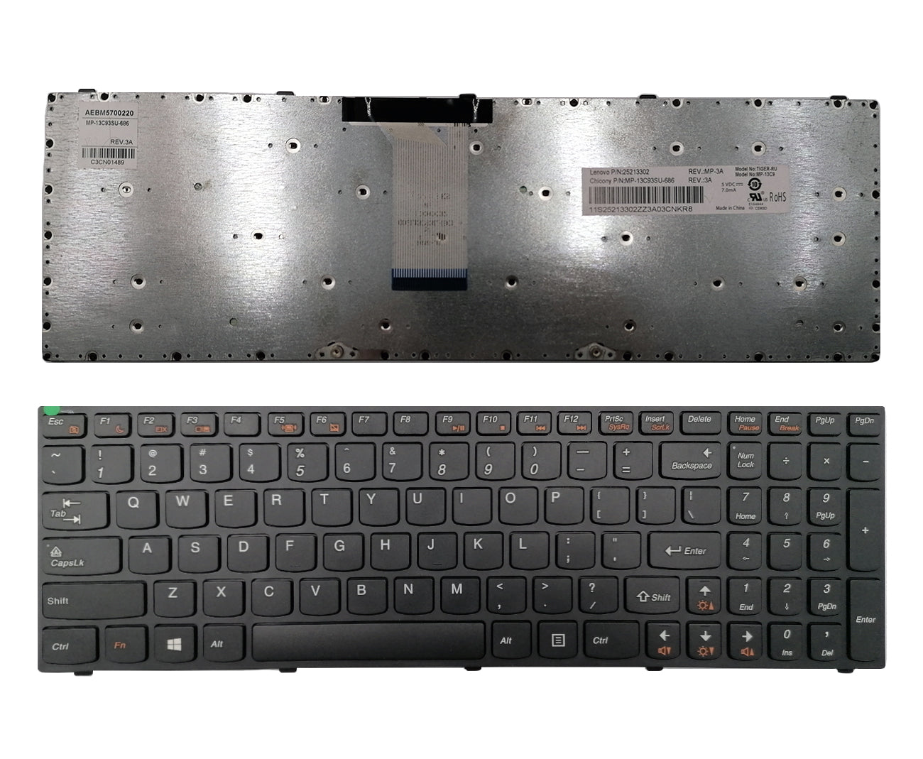 Klaviatūra Lenovo: FLEX 4, FLEX 4-15, 4-1570 UK