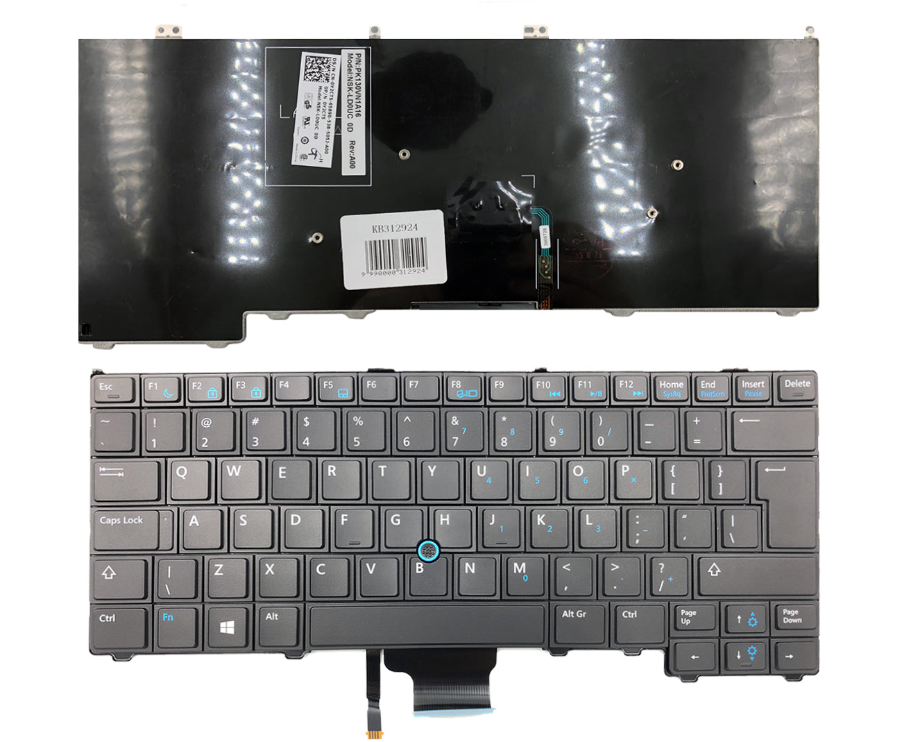 Klaviatūra Dell: Latitude E7240, E7440, D4HRW UK