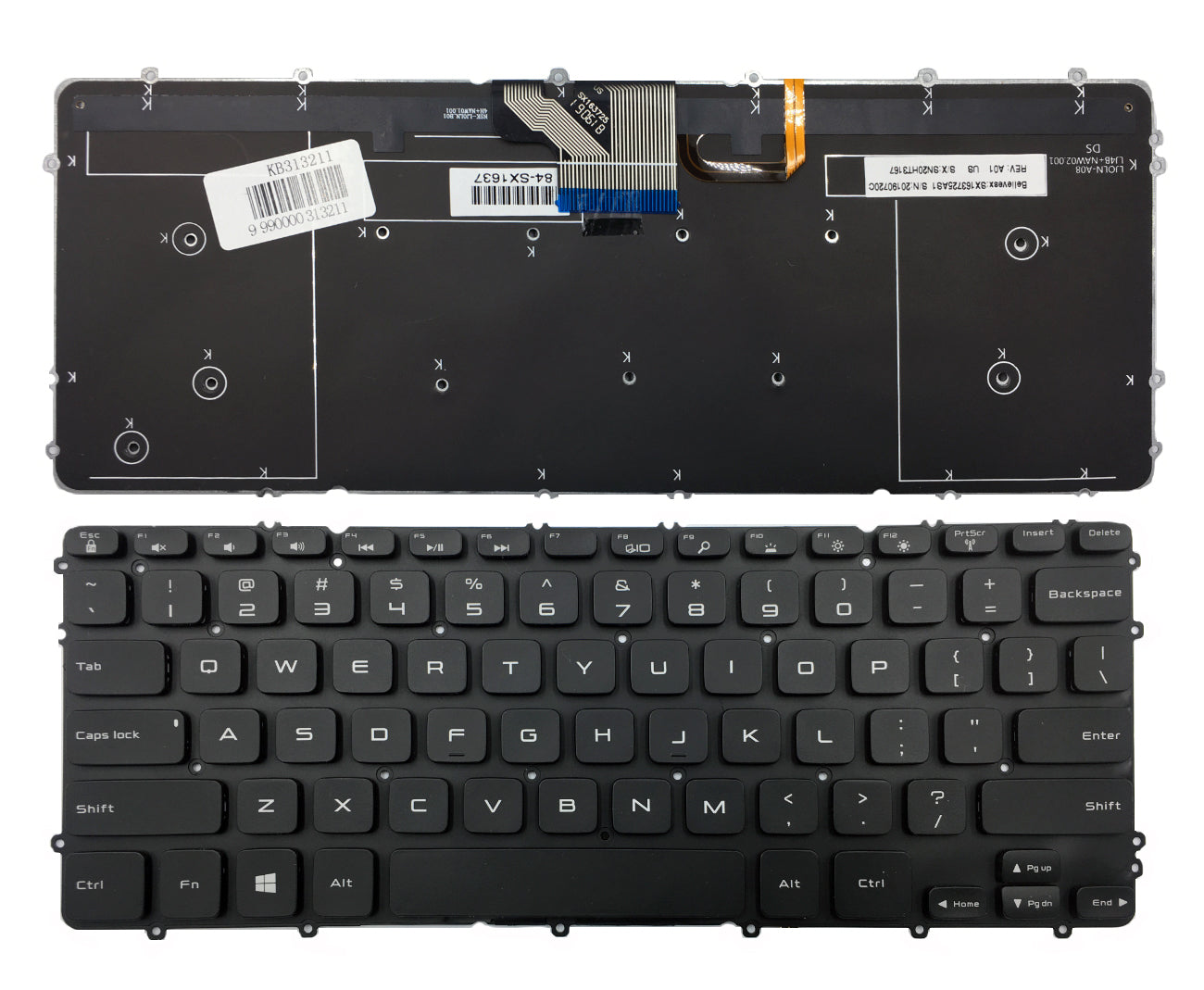 Klaviatūra Dell: Precision M3800 XPS 15 9530 su pasvietimu