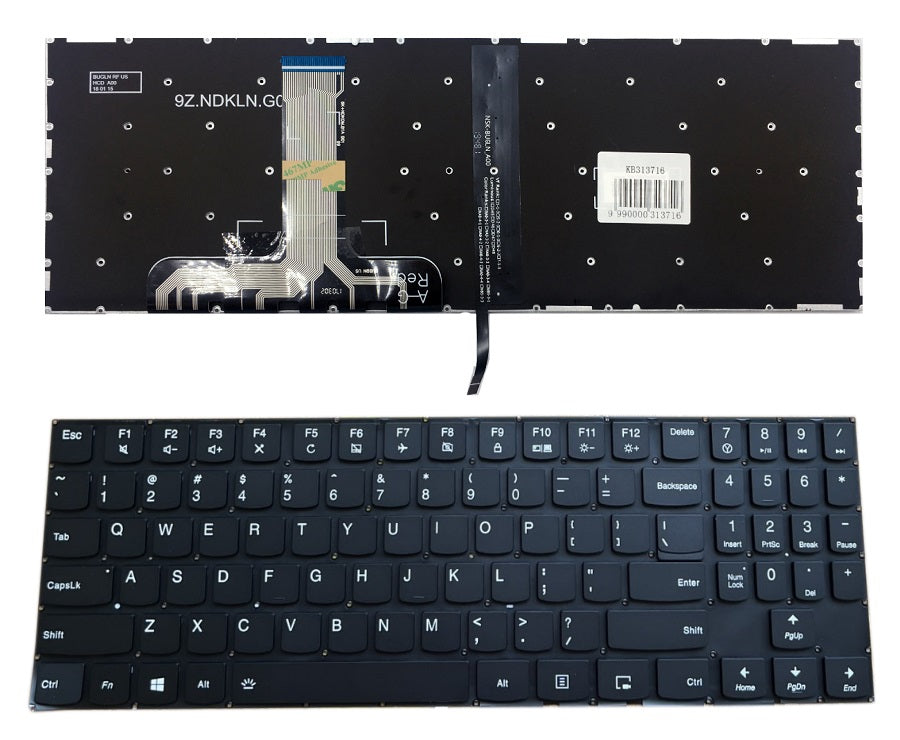 Klaviatūra Lenovo: Legion Y520 su baltu pašvietimu