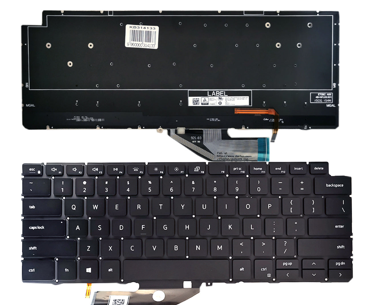 Klaviatūra DELL XPS 13: 7390, 9730, 9780