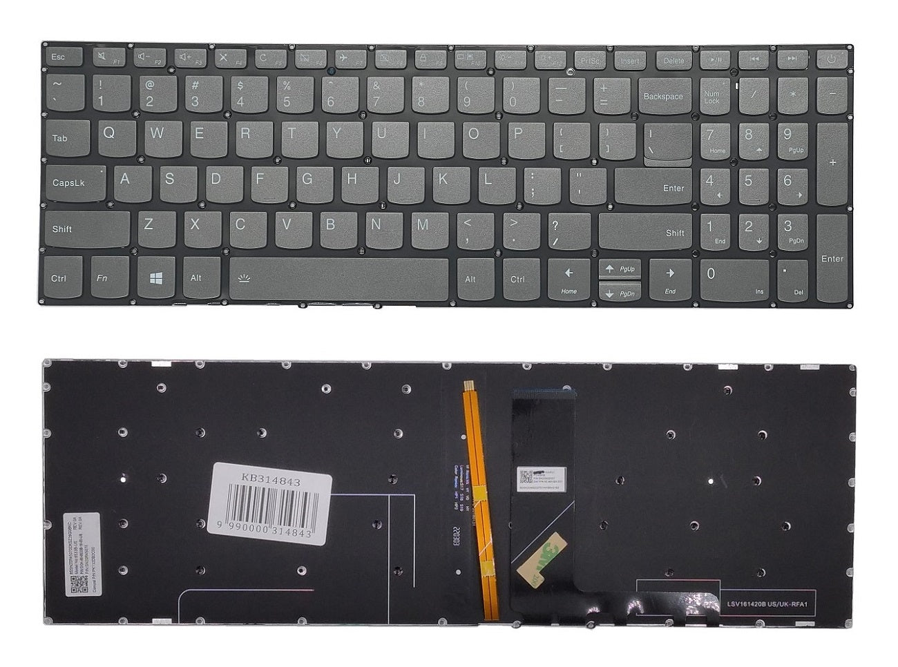 Klaviatūra LENOVO IdeaPad 520-15ikb, su raudonu pašvietimu, US