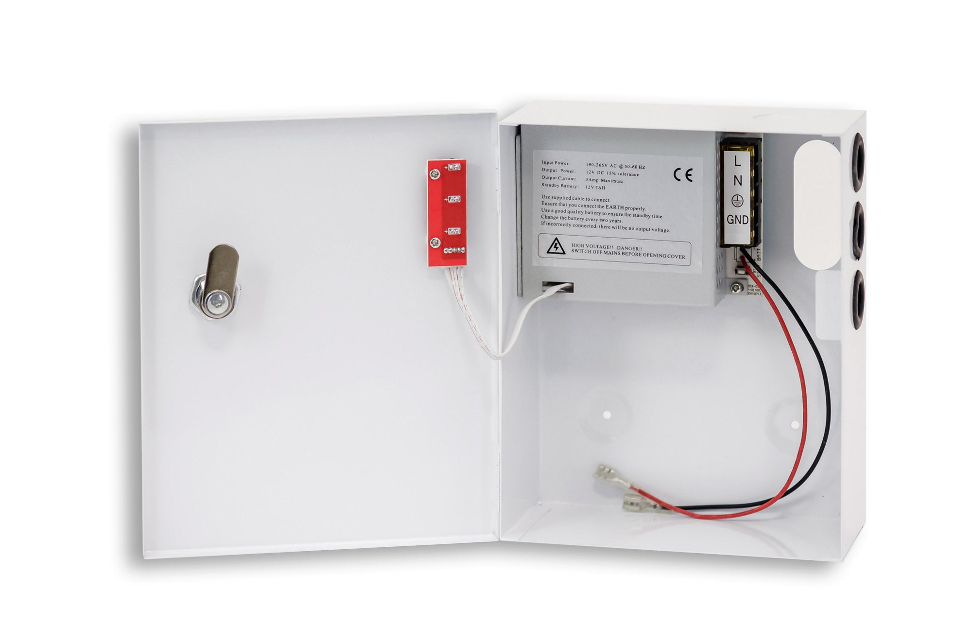 Maitinimo blokas su korpusu PowerBubble PBHD1203-02B (3A/12V, su akum. krovimu)