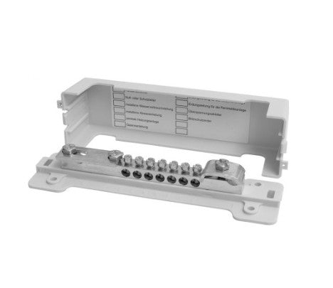 Potencialo išlyginimo šyna Morek 944 (7x25mm2, kabelių pajungimas iki 16mm2, įžeminimas iki 30x3.5mm2)