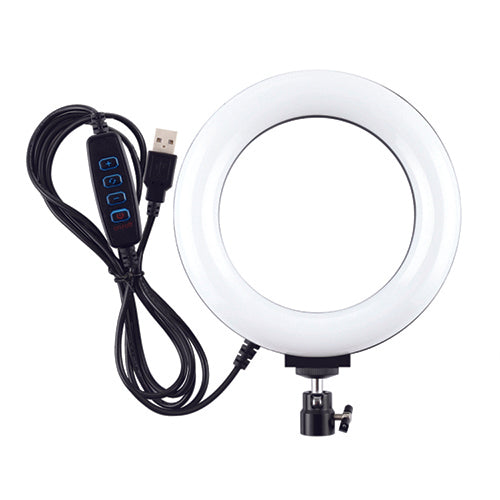 LED žiedinė lempa, 16cm, USB