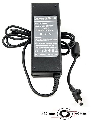 Nešiojamo kompiuterio įkroviklis SAMSUNG 90W: 19V, 4.74A