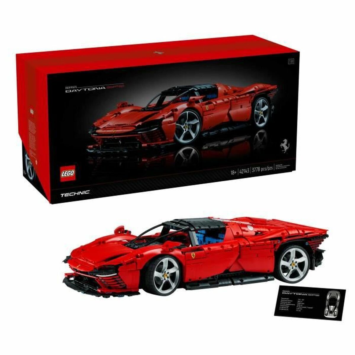 Statybos rinkinys   Lego Technic 42143 Ferrari Daytona SP3         Spalvotas 3778 Dalys