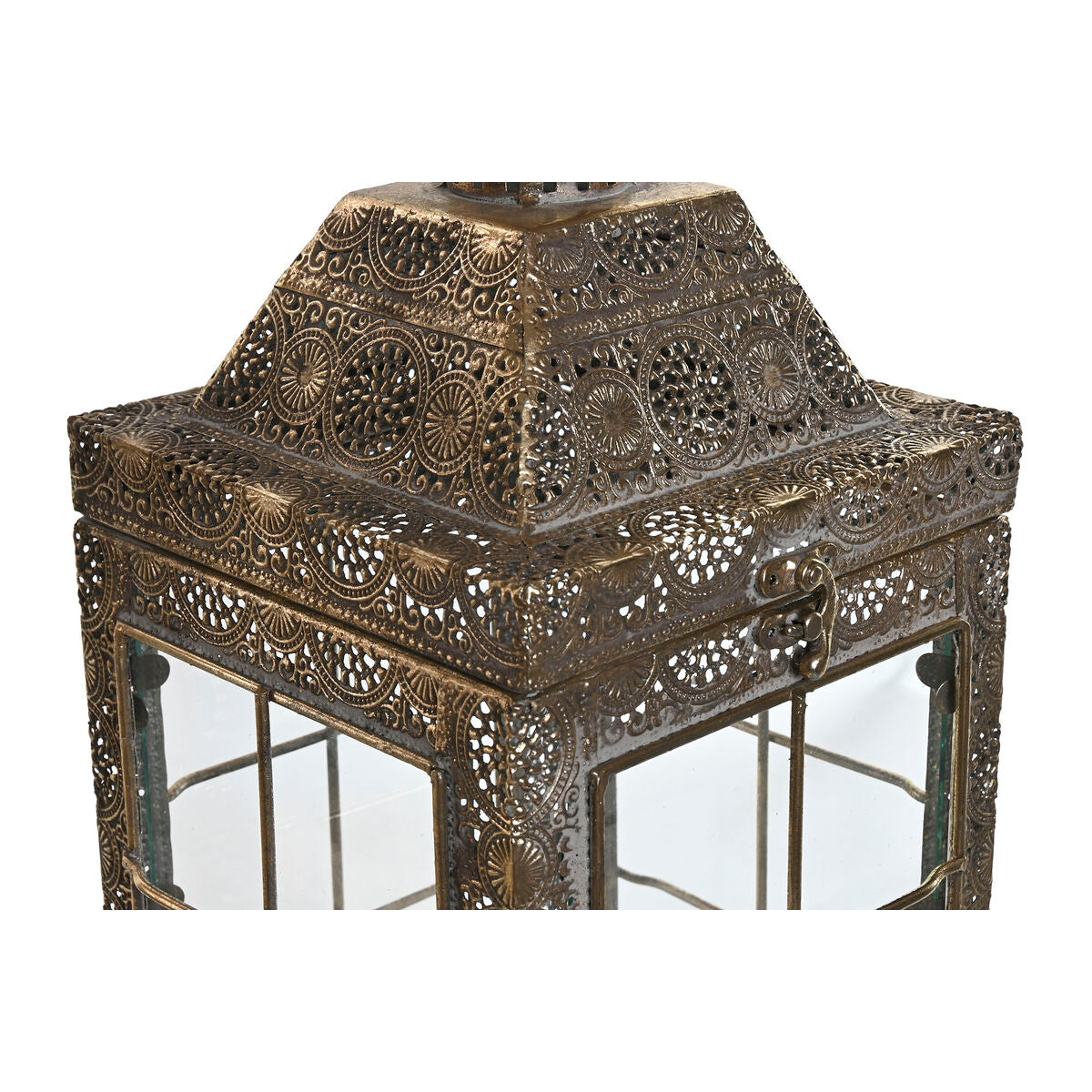 Gatvės lempa Home ESPRIT Auksinis Metalinis Stiklas Arabas 26 x 26 x 53 cm (2 Dalys)