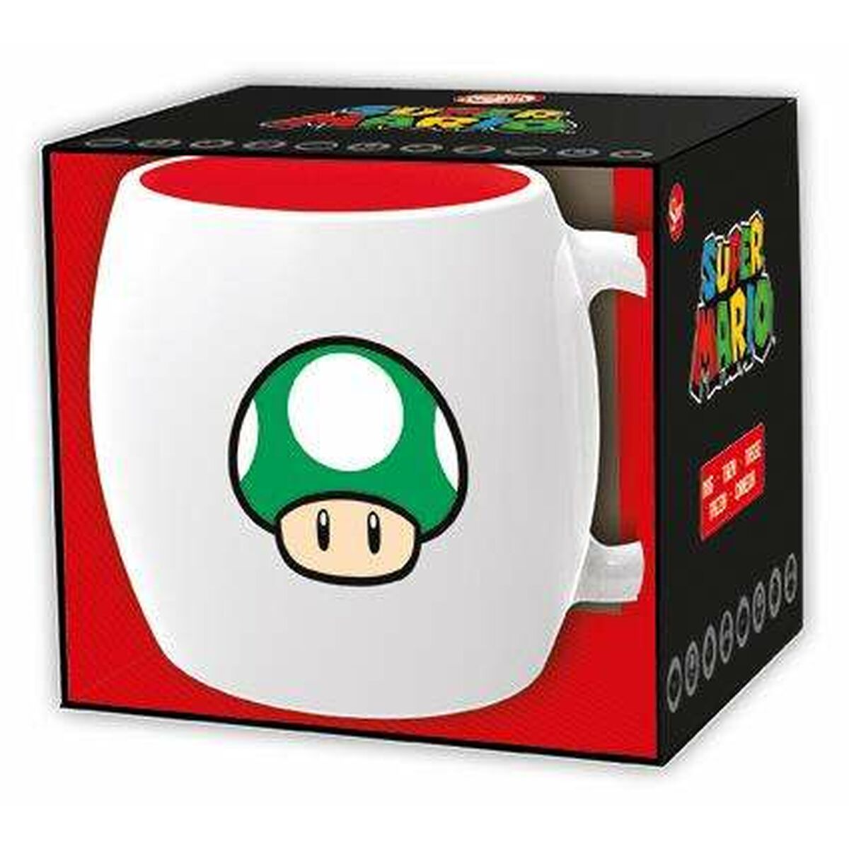 Puodelis su dėžute Super Mario 1-UP Keramikinis 360 ml