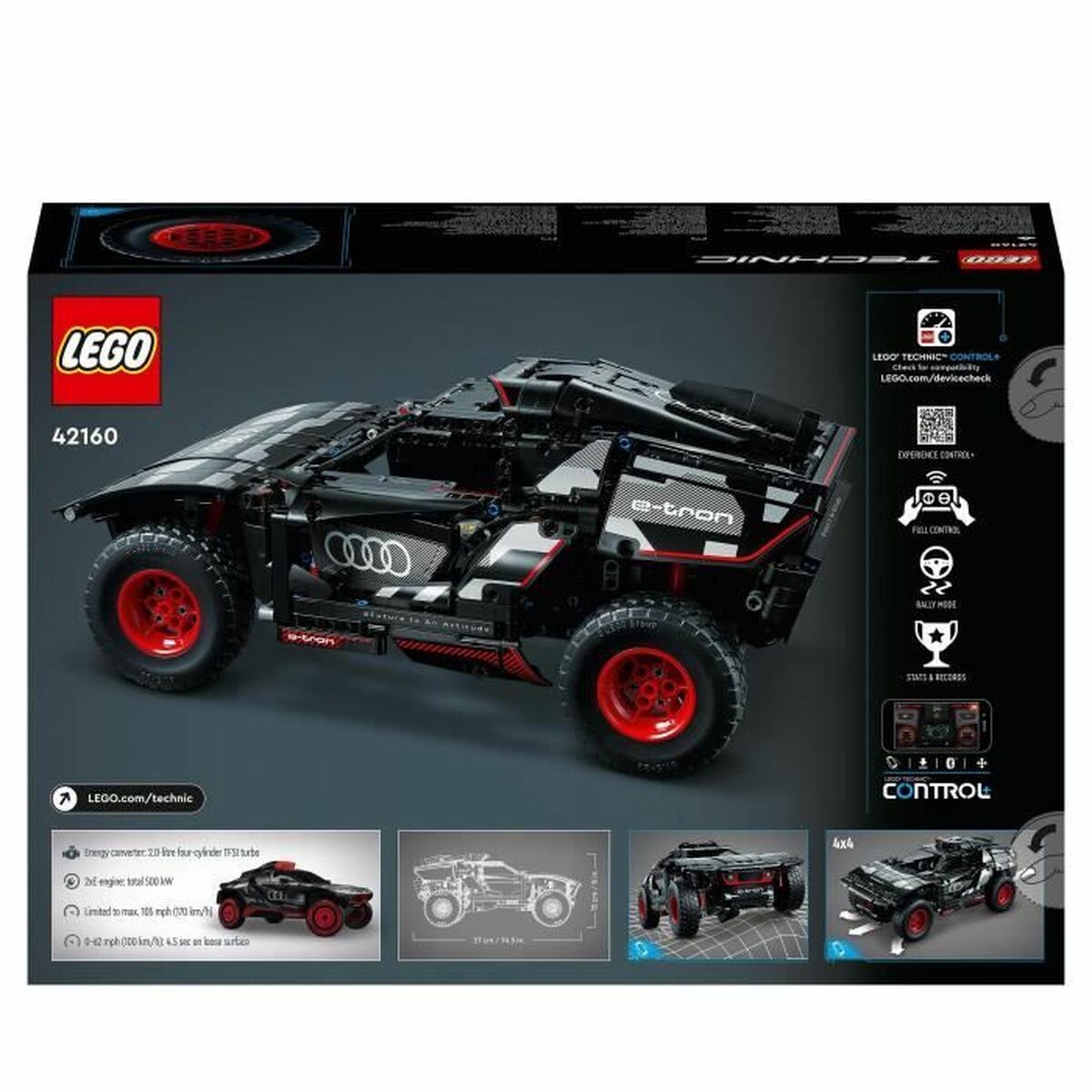 Statybos rinkinys Lego Audi RS Q e-tron Spalvotas