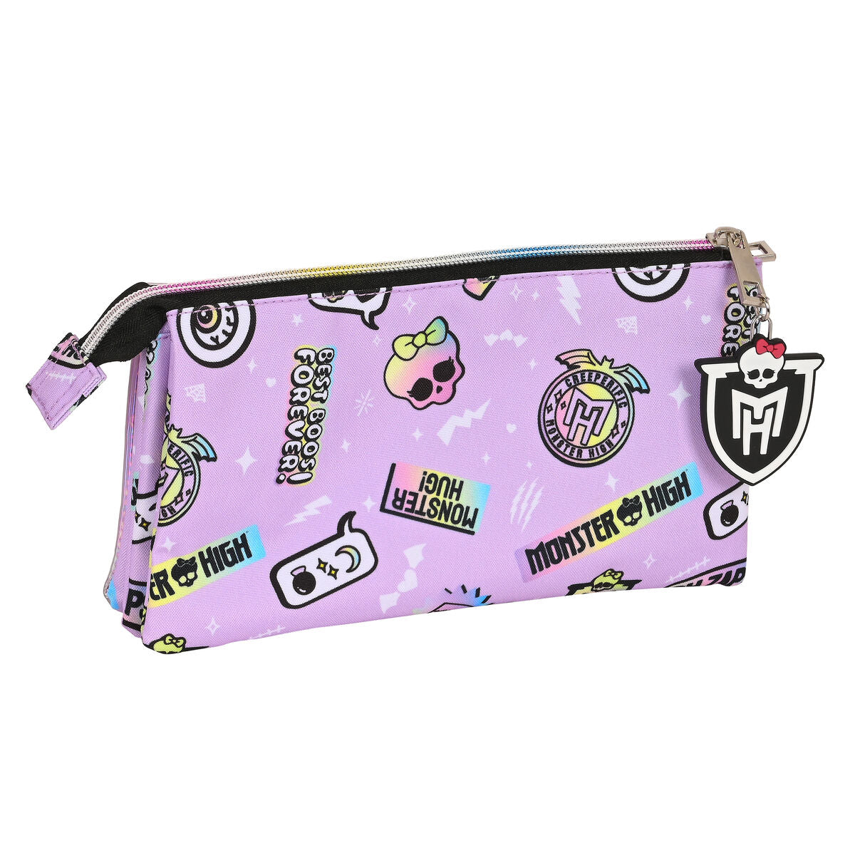 Dvigubas penalas Monster High Best boos Alyvinė 22 x 12 x 3 cm