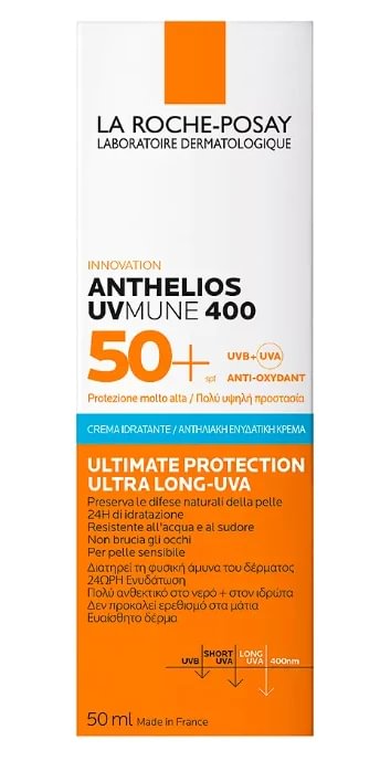 La Roche Posay Anthelios UVmune 400 SPF50+ drėkinamasis kremas 50 ml