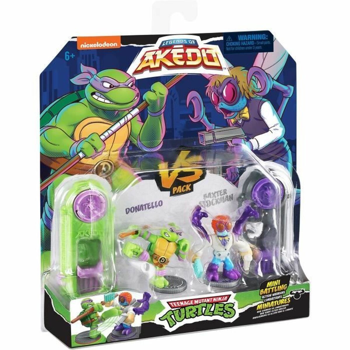 Figūrėlės Teenage Mutant Ninja Turtles Legends of Akedo: Donatello vs Baxter Stockman