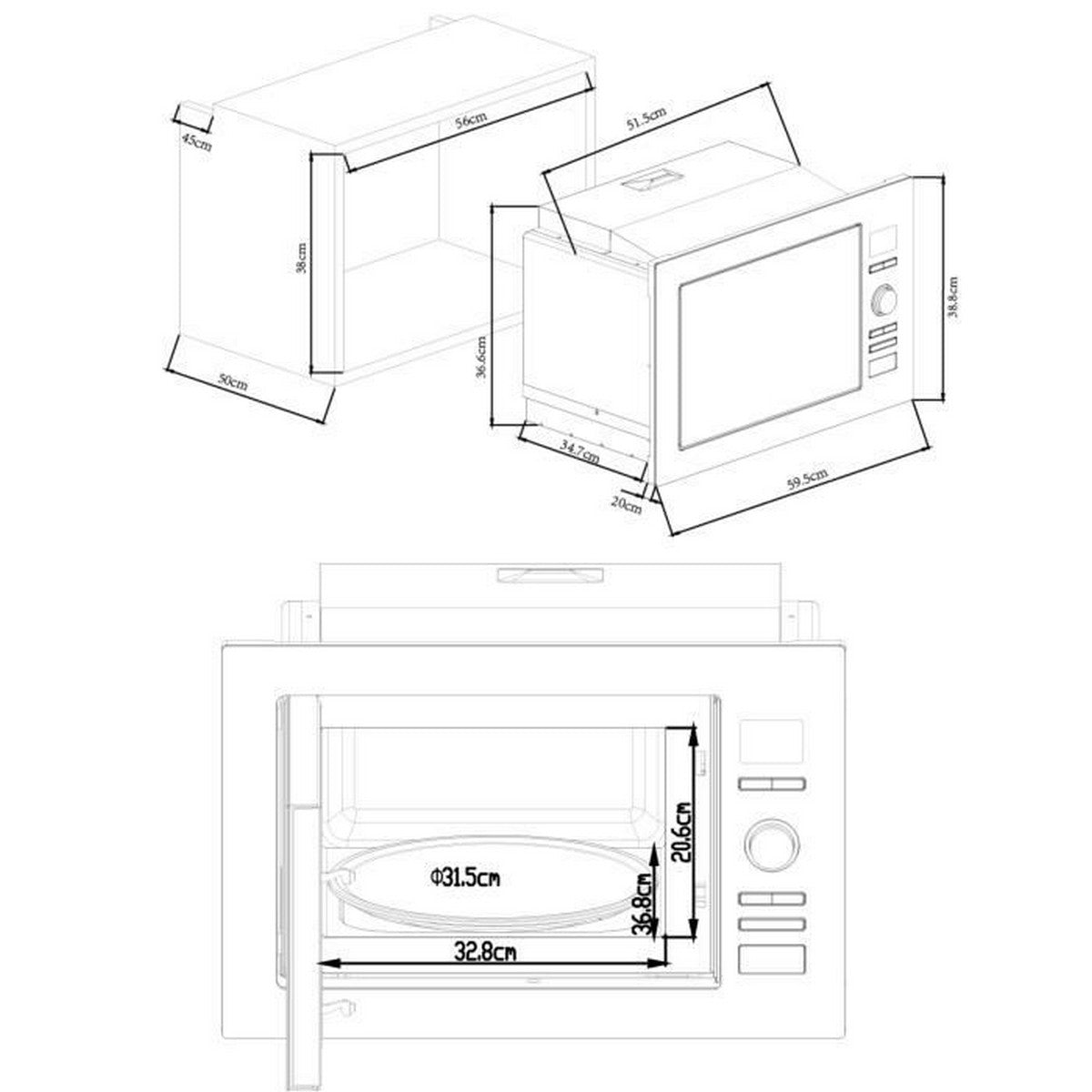 Mikrobangų krosnelė su kepsnine Continental Edison CEMO25GINE 25 L 900 W