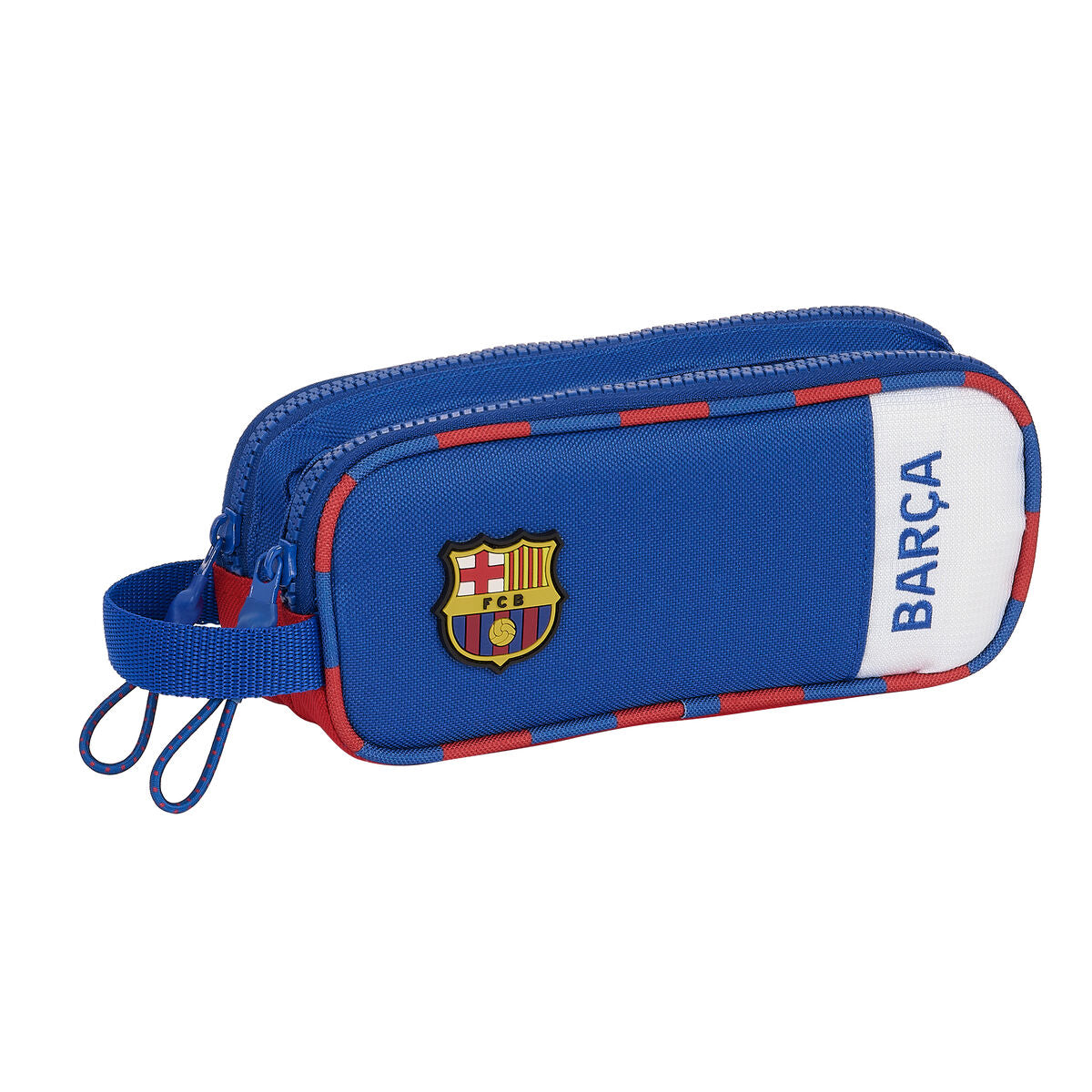 Dvigubas penalas F.C. Barcelona Mėlyna Kaštoninė 21 x 8 x 6 cm