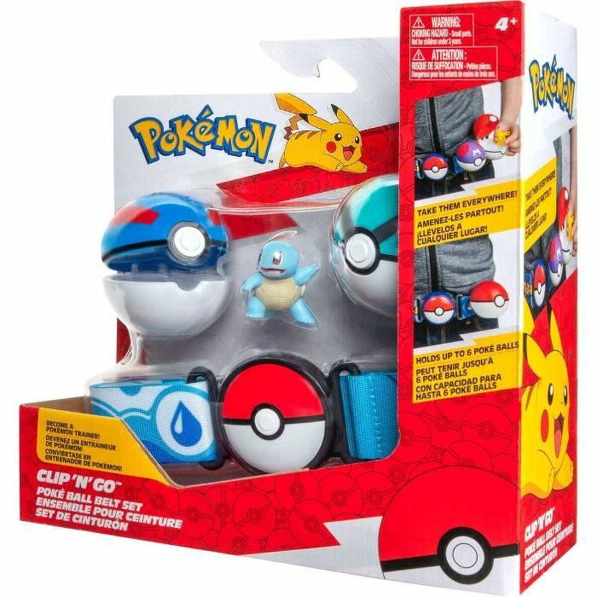 Figūrų rinkinys Pokémon Clip 'N' Go - Squirtle 5 cm 5 Dalys