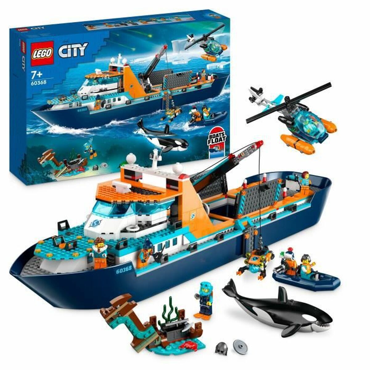 Statybos rinkinys Lego 60368 The Arctic Exploration Ship Spalvotas 815 Dalys