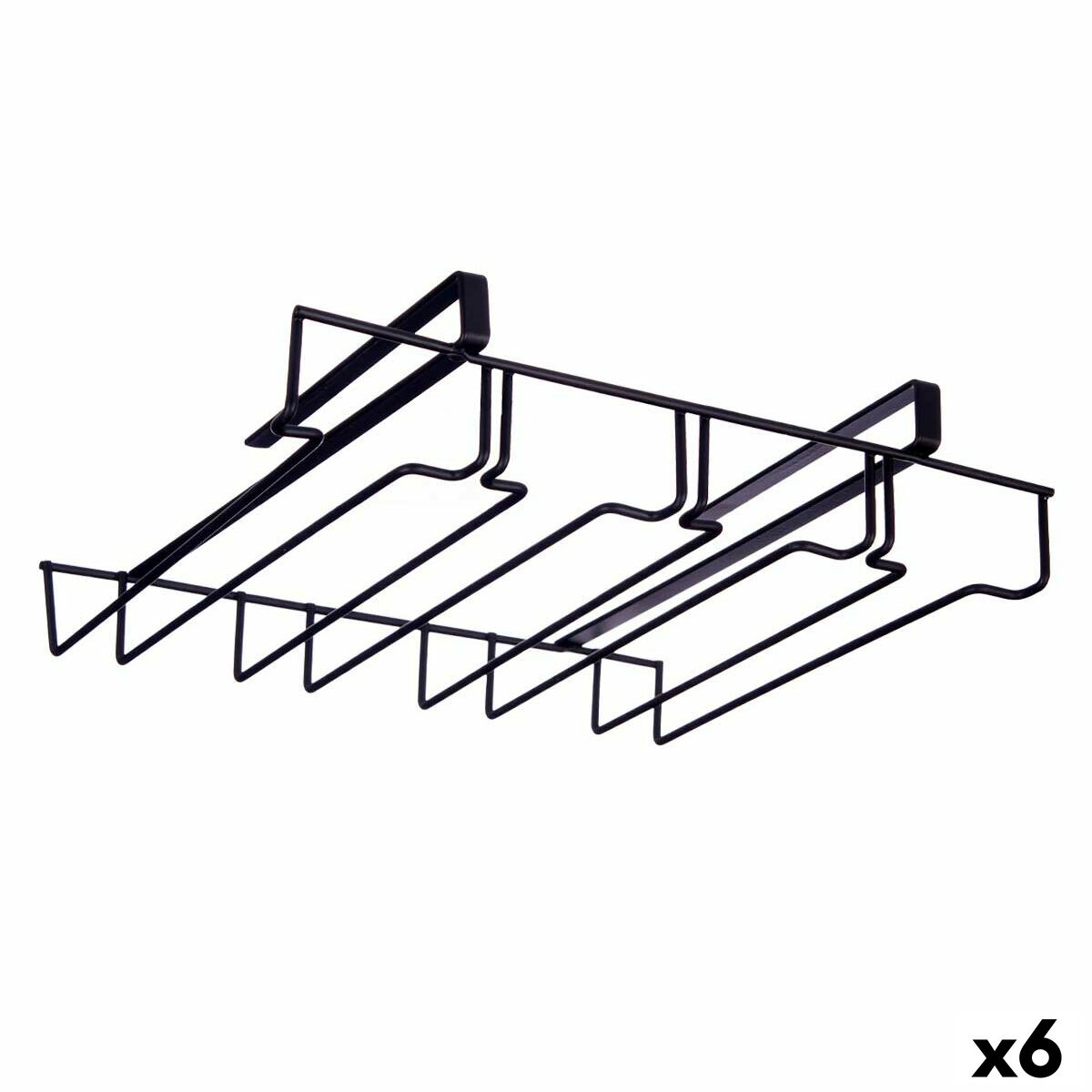 Taurių laikiklis Kinvara W3925B-P PDQ Geležis 36 x 7,5 x 26 cm (6 vnt.)